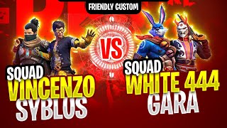 Vincenzo Syblus Vs white444 Gara squad  Free fire most intense match bw legends Nonstop gaming [upl. by Shuma]