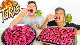 FIRE TAKIS SUSHI CHALLENGE • Mukbang amp Recipe [upl. by Polash666]