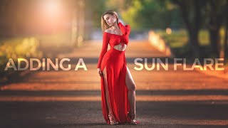 How to Add a Sun Flare in Photoshop  Fantasy Magical Portraiture [upl. by Ferdinana]