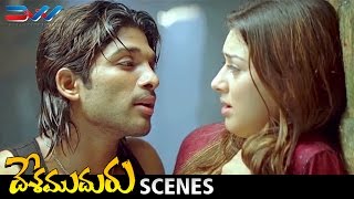 Allu Arjun Tries to Tempt Hansika  Desamuduru Telugu Movie Scenes  Ali  Puri Jagannadh [upl. by Aytak]