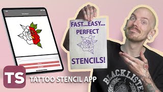 How to Make a Tattoo Stencil Using Tattoo Stencil App  Tattoo Stencil Tutorial [upl. by Jennee124]