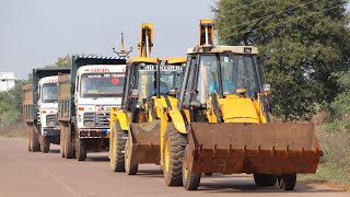 My Old JCB 3dx vs New JCB 3dx Xtra Loading Mud in Tata 2518 Truck and Tata 2518 Tipper [upl. by Anneiv]