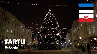 Tartu Estonia Christmas time at Town Hall Square 4K [upl. by Laertnom73]