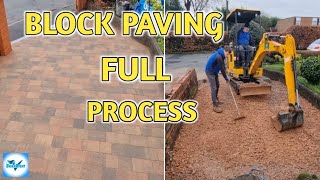 Block Paving Tegula Driveway Full Process [upl. by Nahsor407]