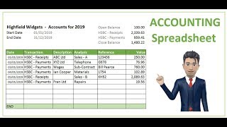 Accounting Spreadsheet Excel Template Create it in 15 minutes [upl. by Eimoan]