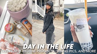 DAY IN MY LIFE 💕 daily routine TRYING NEW HYGIENE PRODUCTS CHIT CHAT TAKING PICS  MORE [upl. by Dibri187]