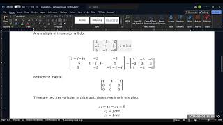 Finding the eigenspace set of eigenvectors for a 2x2 and a 3x3 matrix [upl. by Aile]