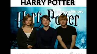 El cast de Harry Potter hablando español también el de Animales Fantásticos [upl. by Ekud9]