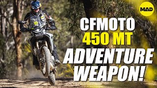 CFMOTO 450 MT  IBEX   THOROUGH TEST REVIEW  FREEWAY  BLACKTOP  DIRT [upl. by Hough]