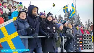 Singelmix Stafett 🇸🇪  intervju Biathlon world cup 2324 Östersund Skidskytte [upl. by Yasdnil96]