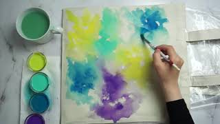 HOW TO DESIGN YOUR TOTE BAG WITH BRUSHES AND FABRIC PAINTS [upl. by Sherlocke93]