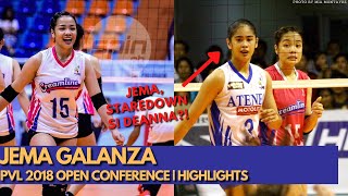 Jema staredown si Deanna  Galanza PVL 2018 Open Conference Highlights  2nd Best Outside Spiker [upl. by Namia]