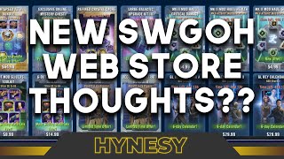 NEW SWGOH WEB STORE THOUGHTS  STAR WARS  GALAXY OF HEROES [upl. by Wartow33]