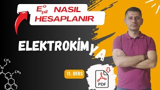 Pil Gerilimin Hesaplanması  Kimya ve Elektrik  11 Ders [upl. by Annahsirhc]