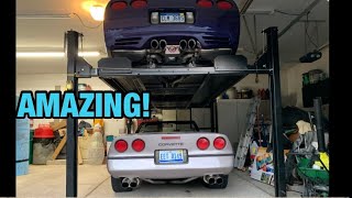 Cammed C4 Corvette Catless Exhaust Cold Start Revs and Pulls Exhaust Finally Complete [upl. by Harri]