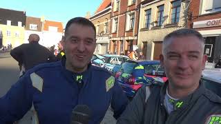 Cédric Gilbert et Emmanuel Plinguier à larrivée du Rallye du Pays du Lin 2024 [upl. by Goodman779]