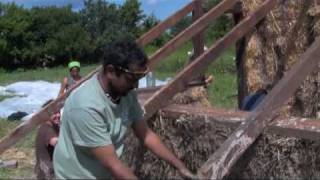 Strawbale Greenhouse at Vels Purple Oasis [upl. by Crelin]