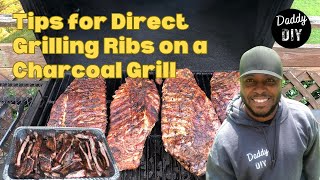 How to Direct Grill Ribs on a Charcoal Grill [upl. by Woodsum]