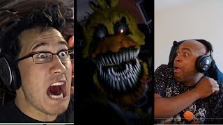 Markiplier All FNAF Compilation Reaction [upl. by Quartas]