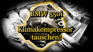 Christian Works  BMW 550i  Klimakompressor tauschen [upl. by Currie]