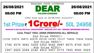 8 Pm Lottery Sambad Live 2682021 [upl. by Mehcanem689]