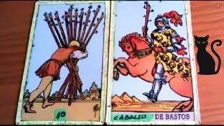 Combinaciones tarot con EL DIEZ DE BASTOS  ARCANOS MENORES DE BASTOS Por TARA [upl. by Ezequiel]