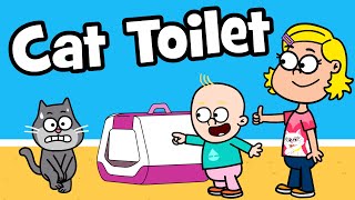 ♪ ♪ Funny Cat Song – Cat Toilet  Hooray Kids Songs amp Nursery Rhymes  Funny Animal Songs [upl. by Leisha]