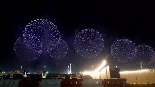 Al Marjan Island Fireworks 2023  Complete Show  RAK 2K23 [upl. by Attenyl615]