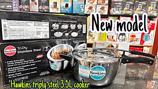 Hawkins 35 Litre Triply Stainless Steel Pressure Cooker Inner Lid Cooker Silver HSST35 Review [upl. by Aniras]