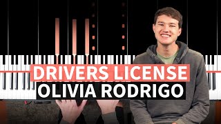 drivers license  Olivia Rodrigo  PIANO TUTORIAL accompaniment with chords [upl. by Sibel917]