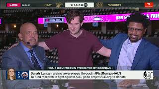 NBA Countdown takes part in FistBumps4ALS movement with Matt Williams to honor Sarah Langs [upl. by Idelson]