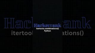 Hackerrank itertoolscombinations  Hackerrank Python Solutions [upl. by Ellwood505]