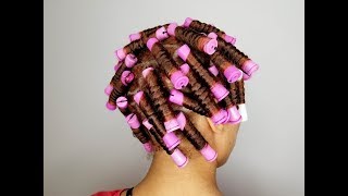 How to Medium Perm Rod Set  Wet Natural Hair  Creme of Nature [upl. by Aiuoqes]