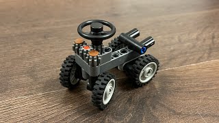 Smallest LEGO Technic Steering Mechanism amp Chassis Ever [upl. by Natie]