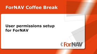 User permissions setup for ForNAV [upl. by Penney]