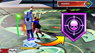 WHY DEADEYE BADGE IS SO OVERPOWERED IN NBA 2K22 GREEN WINDOW PERCENTAGE BUFF GREEN 100 SMOTHERED [upl. by Noreen766]