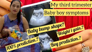 Baby boy symptoms Third trimester journey My baby boy prediction babyboy boysymptoms pregnancy [upl. by Sylvie]