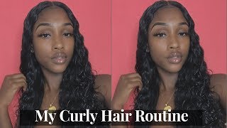 My Curly Weave Routine [upl. by Ennovaj]