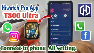 Hiwatch pro app how to usehow to set wallpaper in smartwatch t800 ultra [upl. by Hephzipah51]