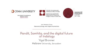 Pandit Samhita and the digital future of Indology  Yigal bronner Hebew University Jerusalem [upl. by Diantha]