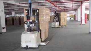 Automated Guided Vehicle Laser Guided Stock Entry  China [upl. by Siekram620]