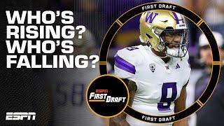 2024 NFL Draft Big Board Risers amp Fallers  First Draft [upl. by Akemet]