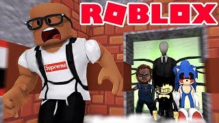 FINDING MONSTERS IN THE SCARY ELEVATOR IN ROBLOX [upl. by Damon225]