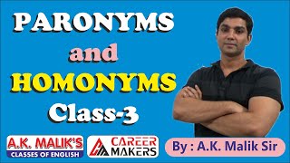 PARONYMS and HOMONYMS class 3 [upl. by Malchus]