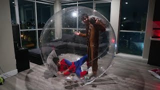 24 HOUR OVERNIGHT IN GIANT BUBBLE BALL INTENSE [upl. by Yentuoc]