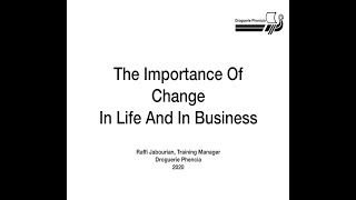 The Importance of Change in our Life and in Business [upl. by Polloch686]