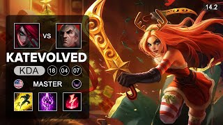 Katarina vs Swain Mid  NA Grandmaster  Patch 142 Season 14 [upl. by Nicolea]