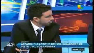 Show del futbol  Azzaro da a entender que Instituto entrego el partido con Independiente [upl. by Clauddetta]