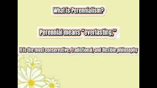 PERENNIALISM EDUCATIONAL PHILOSOPHY [upl. by Leatrice]