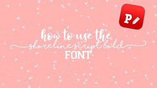 How to use the shoreline script font in phonto [upl. by Atiugal367]